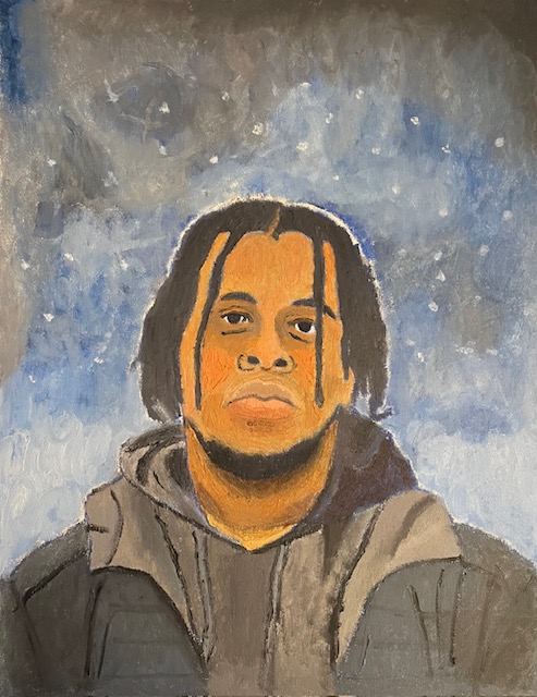 Self portrait painting of Bryan
